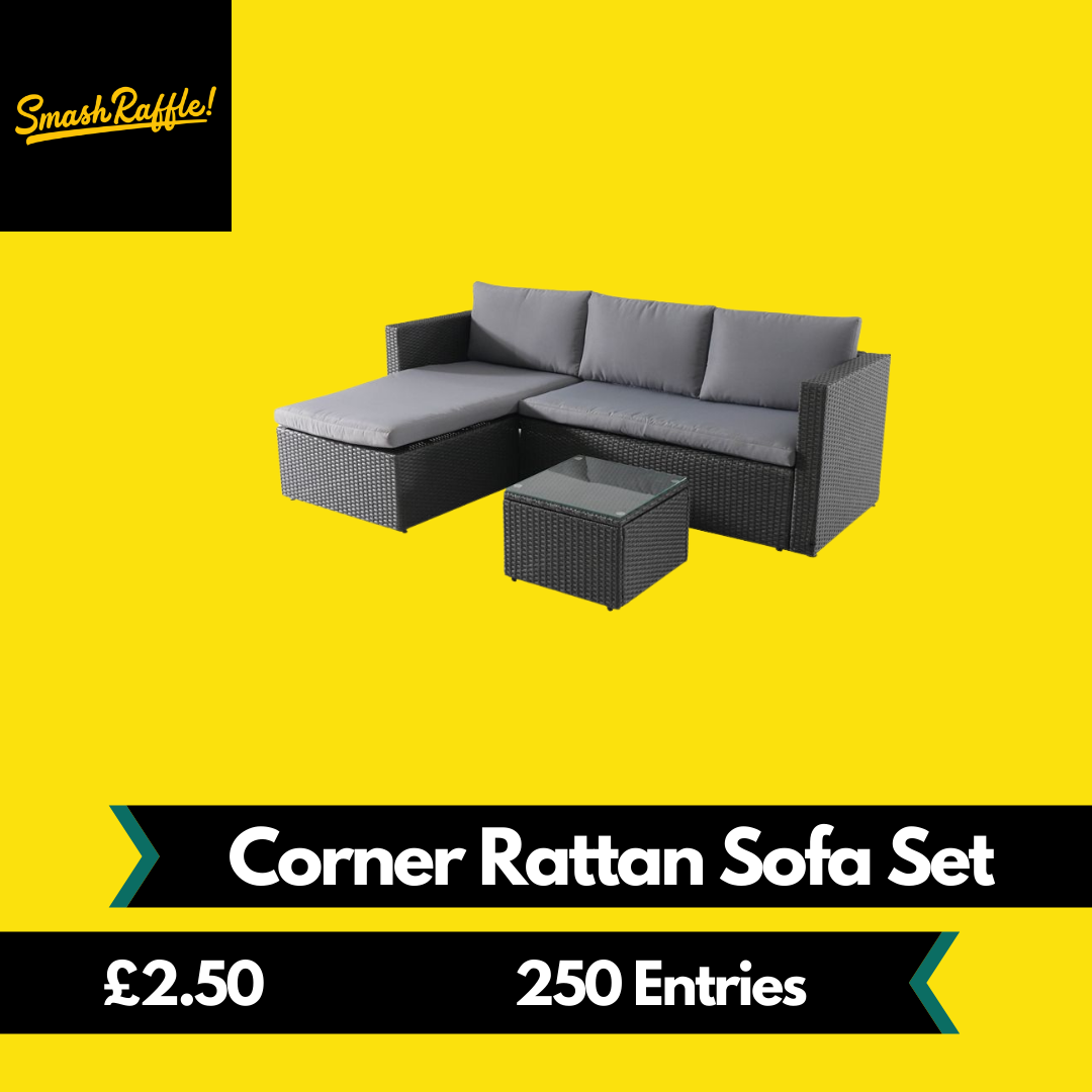 Corner Rattan Sofa Set