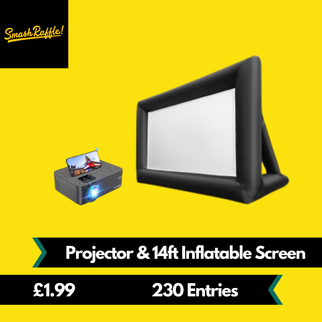 Bluetooth Projector & 14ft Inflatable Screen